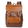 Vintage Faux Leather Backpack School School Rucksack College Bookbag Sacos de bolsa de mochila casual para mochila para ME323Q