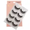 Naturel Pure Handmade Water Mane Faux Cils Slexher Long Stereo MultiLouche MultiLayer Eye Lashes 4 paires Libre Saviver 3Se