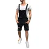 Jeans déchirés pour hommes Combinaisons Street Distressed Denim Bib Overalls For Man Suspender Pants