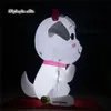 カスタマイズされた膨脹可能な漫画動物マスコット照明犬の彫刻はパーティーの夜の装飾のためのLEDライトが付いている子犬モデルの風船を爆破する