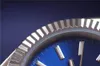 Купон 41 -мм синие часы мужчины из нержавеющей стали сплошной застежки 2813 Механические часы Мужчины Большой Дата Президент Desinger wristwatc253h