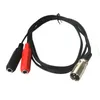 3Pin XLR Male to Dual 14quot 635mm Female Jack Plug Audio Y Cable Cord 15m86800196874641