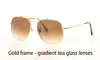 Groothandel-- Top kwaliteit zonnebril mannen vrouwen merk designer metalen frame UV400 spiegel glas lenzen retro eyewear met doos en label