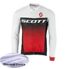 SCOTT Winter Cycling thermal fleece Jersey Mens Pro Team Long Sleeve Bike Shirt Racing Clothes Warmer MTB Bicycle Tops Outdoor Sports Uniform Y22041405