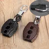 Partihandel Luxury Crocodile Car Key Bags Mercedes BMW Volkswagen Toyota Key Rings Läderbil Märke Key Holder Men Väska