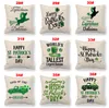 45x45cm kudde fall Happy St.Patricks Day Decoration Cushion Cover Spring Green Leaves Decor Pillow Cover Soffa Midjan Back Decor Party Gift