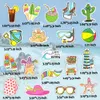 50 stücke wasserdichte sommer strand aufkleber bomb wasser flasche laptop gepäck scrapbook skateboard bike car decals hawaii stil spielzeug für kinder