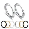 Cerceau d'oreille d'oreille oreille ornements mode mâle 316l en acier inoxydable noir personnalité simple cercle anneau d'oreille boucle oreille huggie2687581