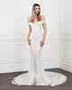 Pallas couture sjöjungfru bröllopsklänningar med avtagbar kjol spets approcess av axel land bröllopsklänning skräddarsydda brudklänningar