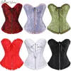 Plus Size Sexy Bustier Corset Top Gothic Lace Up Overbust Corselet Steampunk Body Shapewear Women Slimming Corset Satin Bone 6XL