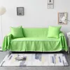 Senaste 215 * 260cm Solid Färg Tyg Sofa Cover Sofa Cover Kombination Sofa Universal Handduk Full Cover Support Anpassning