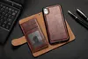 For iphone Xs Max Xr 8 7 Plus Case 2 in 1 Detachable Removable Zipper Wallet Leather Cover With Strap for Apple Shell