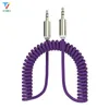 300PCS/LOT 3.5 JACK AUX KABLE MĘŻCZYZNA Z KABELA AUDIO MAŁNO DO CZASOWEGO LEKALKA MOP4 MP4 Elastic 1m Jack 3,5 mm Spring Audio Cabl