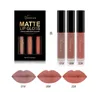 NICEFACE 3pcs impermeável maquiagem Matte Lipstick Líquido Set Longa Duração prova-Kiss Lip Gloss Criar Nude Beleza Velvet Sexy Lips