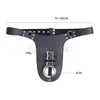 Bondage cuir PU noir ceinture de chasteté masculine culotte pantalon anneau sangle dispositif de retenue homme # R65