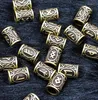 24 sztuk Real Photo High Quality Norse Viking Runes Metal Charm Koraliki do bransoletek do naszyjnika wisiorek DIY dla brody lub włosów