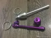 Aluminium Promotiable Keychain Mushroom Tobacco Herb Pipe Metal Mini Rökning Rökrör Rökning Tillbehör Nyckelringar Nyckelring