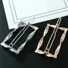 2019 New Arrival Popular European USA Hot Selling Rectangle Hairpins Side Hair Clips for Women Girls Gold Silver Color