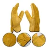 1Pair Leather Gloves Working Protection Gloves Security Garden Labor Gloves Wear Safety Tools - L