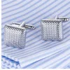 Top Sale Manschettenknöpfe Klassische Manschettenknöpfe Silberfarbene Manschetten Hochzeitsgeschenk Gemelos Cuffling DropShip