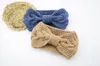 Grandes filles Crochet Bow Twist noeud Turban tricoté tête Wrap bandeau en laine bandeau cache-oreilles cache-oreilles bandeau bandes de cheveux accessoires M376