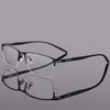 Luxe-EOOUOOE Design Hommes Lunettes Optiques En Métal Monture Semi-Rimless Hommes Prescription Gafas Myopie Mâle Lunettes oculos de grau masculin
