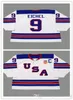 Camisas masculinas bordadas baratas personalizadas 2014 EUA retrô Vintage Hockey 9 JACK EICHEL Todos os uniformes esportivos costurados de alta qualidade