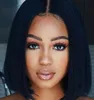 Synthetic Wigs straight With Baby Hair Heat Resistant 14inch Short Wig For Black Women FZP153