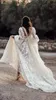 Abiti da sposa classici a maniche lunghe 2020 Abiti da sposa bohemien con applicazioni in pizzo pieno Sweep Train Abiti da sposa Vestido De Novia