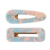 Fashion Acetic Acid Hair Clips Hairpin Acrylic Resin Barrettes Trendy 19 Colors Two pieces in One Set