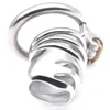 Stainless Steel Chastity Device Gourd Head Anti Masturbation and Adultery Male Chastity Cage Penis Exerciser Sex Toys G270B