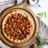 Zebra Breadboard Pizza Dania na pokładzie Round Tray Western Wax Lakierless Warzywo Ręcznie wykonane Drewno Wyświetlacze Krojenia Desek