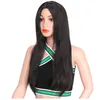 Long Pink Blonde Black Grey Natural Wave Dark Roots Synthetic Wigs For Black Women Middle Part Cosplay Fake Hair
