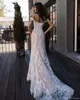 Blush Elegant Pink Mermaid Dresses Off the Shoulder Floor Length Lace Dress Vestidos de Noiva Custom Wedding Bridal Clowns 330