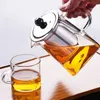 Clear Borosilicate Glass Teapot With Stainless Steel Infuser Strainer Transparent Elegant Glass Tea Cup Teapot Tea Pot