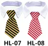 2018 collare Hot New Pet Dog Cat Striped Tie Bow Cute Dog cravatta Wedding cucciolo regolabile rosso / blu / giallo trasporto libero