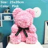 PE Plastic Artificial Flowers Rose Bear Multicolor Foam Rose Flower Teddy Bear Valentines Day Gift Birthday Party Spring Decoration