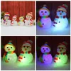 Bonhomme de neige de Noël LED Crystal Lights Bonhomme de neige de Noël avec des lumières Poupée de Noël Veilleuses colorées Décorations de fête 2styles RRA1997