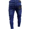 Men's Jeans Men Fashion Hi Street Ripped Pants Streetwear Painted Distressed Denim Trousers Ankle Zipper Washed Size S-XXXL