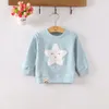 SECKINDOGAN Baby Sweatshirt Coton Manches longues Baby Garçon Vêtements Cute Star Star Baby Filles Sweatshirts O-Cou Couleur Sweats à Sweats à capuche