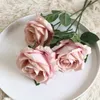 INS simulation velvet rose wedding arrangement hand holding rose bouquet artificial flower decorative plant flower wall fake wreat6174255