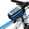 Cykelväska Cykling Bagswaterispot Touch Screen MTB Frame Front Tube Storage Mountain Road Bike Bag 5,7 tum telefonhållare påse