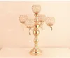 42cm de altura centrais de mesa de decoração Do Casamento 5 braços candelabros de ouro alto