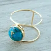 joias kallaite anéis solitários círculos banhados a ouro 18k anéis de pedra para mulheres moda de 303W