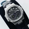 4-Stil-Luxus-Roségold-Diamantuhren für Herren, automatische Uhr, Kal. 240, Eta, 40 mm, Leder, 5724, Gangreserve V2, Version 3198