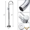 Bright Chrome Floor Stand Faucet Single Handle Bathroom Sink Mixer Tap Hot Cold Water Brass Golden bathtub Sink Tap