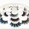 Nieuwe hete kleurrijke 5D faux nertsen wimpers handgemaakte valse wimpers volume pluizig dramatische nep wimpers valse nerts eyelashes maquillage make-up