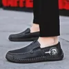 Zapatos de conducción para hombre, mocasines de cuero para hombre, zapatos de moda hechos a mano, mocasines suaves y transpirables, zapatos planos sin cordones, talla 39-48