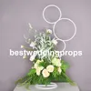 装飾的な新しいスタイルの結婚式の花のフレームの造花の造られた花の壁の金属スタンドの結婚式の段階背景鉄のアーチの花の花輪