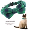 Breakaway colar do gato com Bell e laço, Design Manta de segurança ajustável Coleiras gatinha (6.8-10.8 polegadas)